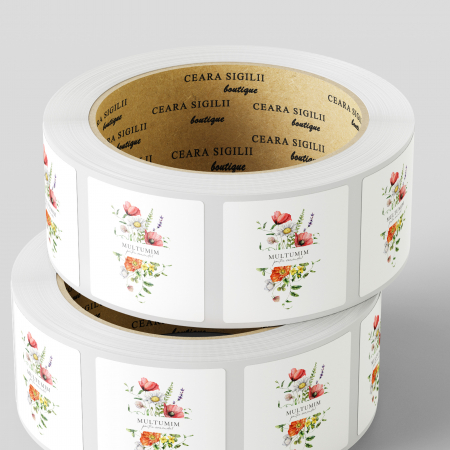 ETICHETE STANDARD - Etichete Multumim pentru comanda 50x40mm