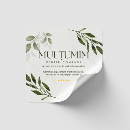 ETICHETE STANDARD - Etichete Multumim pentru comanda 6x6cm