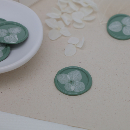 Flori de hortensie pentru sigilii ceara cu hortensie invitatii nunta [2]