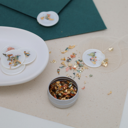 Fulgi foita multicolora pentru sigilii de ceara invitatii nunta [4]