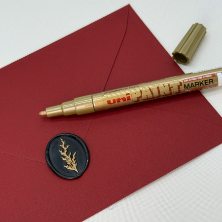 Accesorii - marker cu vopsea auriu pentru sigilii ceara