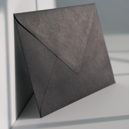 Plic B6 negru 120g, plic negru premium pentru invitații, plic negru elegant [1]
