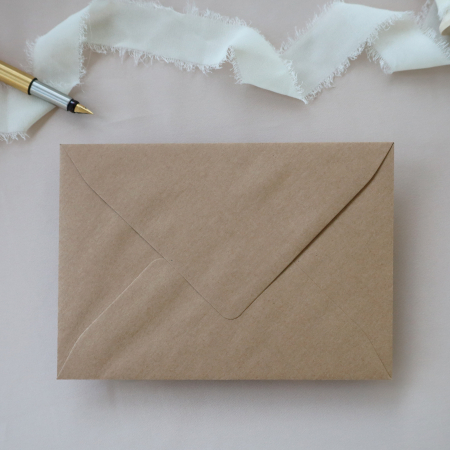 Plicuri C6 (11x16cm) - Plic C6 kraft, plic kraft rustic pentru invitații, plic kraft natural