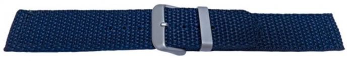 Curea Ceas Mesh Military Albastra, Catarama Argintie, 20mm [2]