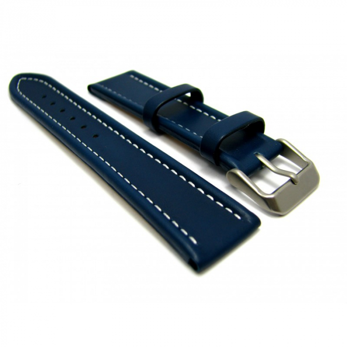 Curea Ceas Piele Naturala (bleumarin) 20mm [2]