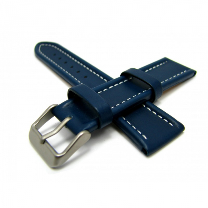 Curea Ceas Piele Naturala (bleumarin) 20mm [1]