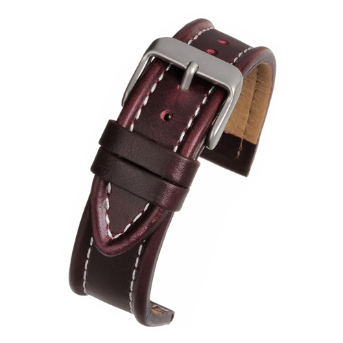 Curea Ceas Piele Naturala (burgundy) 20mm [1]
