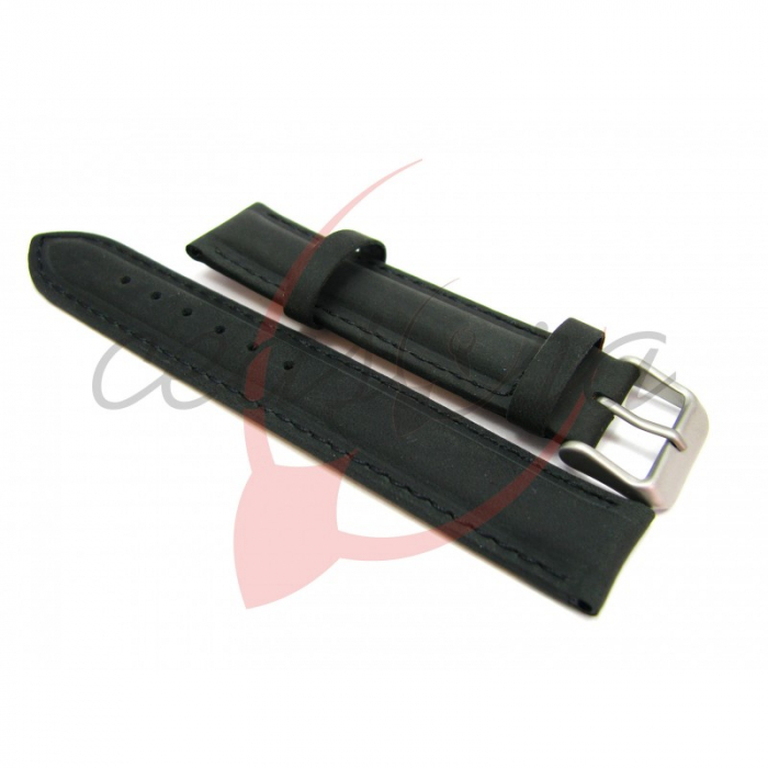 Curea Ceas Piele Naturala Intoarsa (neagra) 18mm [4]