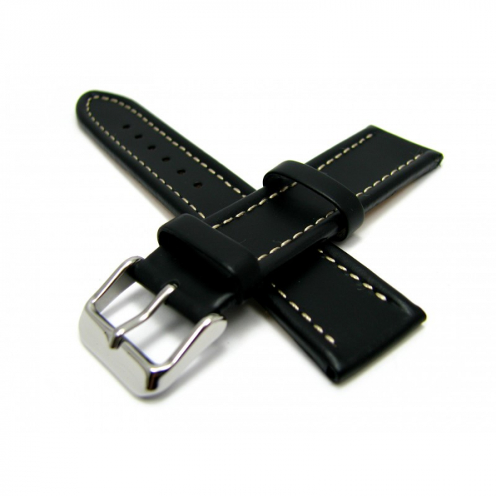 Curea Ceas Piele Naturala (negru) 20mm [2]