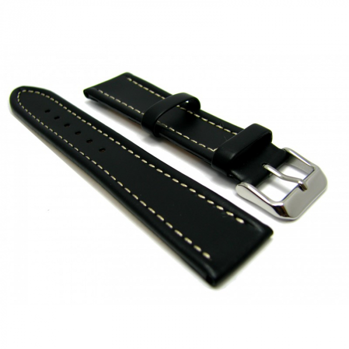 Curea Ceas Piele Naturala (negru) 20mm [3]