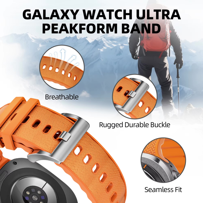 Curea pentru Samsung Galaxy Watch Ultra 47mm PeakForm Band Portocaliu [4]