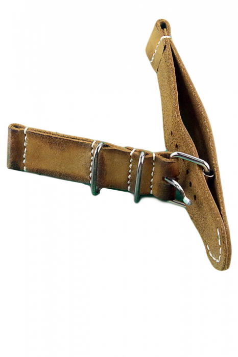 Curea Piele Handmade Maro 24MM [2]