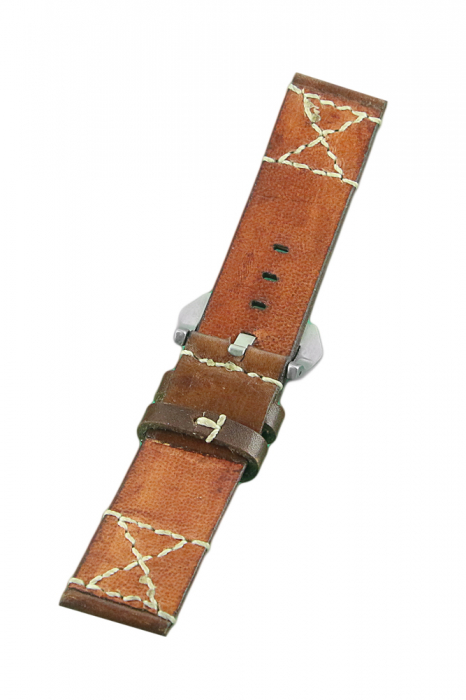 Curea Piele Handmade Maro 24MM [2]