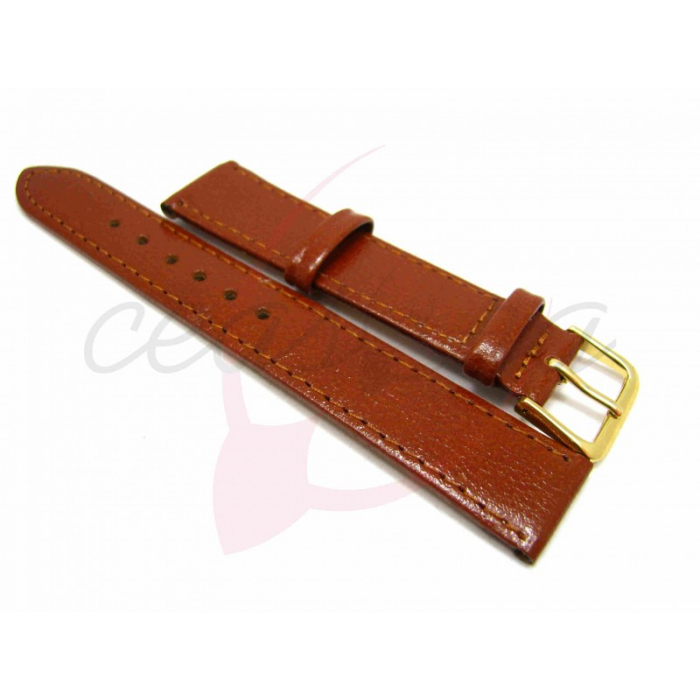 Curea Piele Naturala Bizonata (caramiziu) 10mm [8]