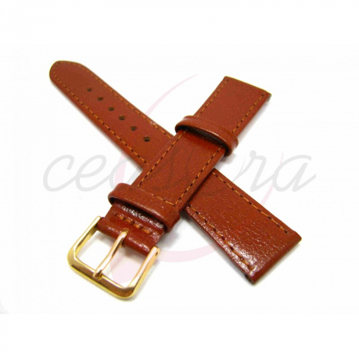 Curea Piele Naturala Bizonata (caramiziu) 20mm [3]