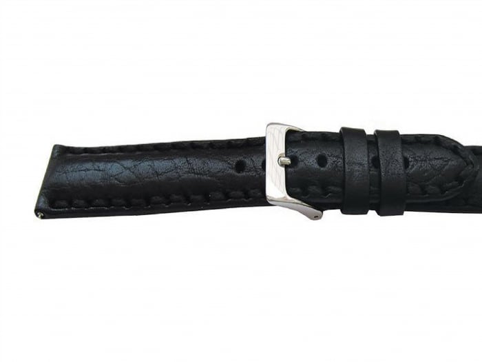 Curea Piele Naturala Neagra Cusatura Groasa 20mm [2]