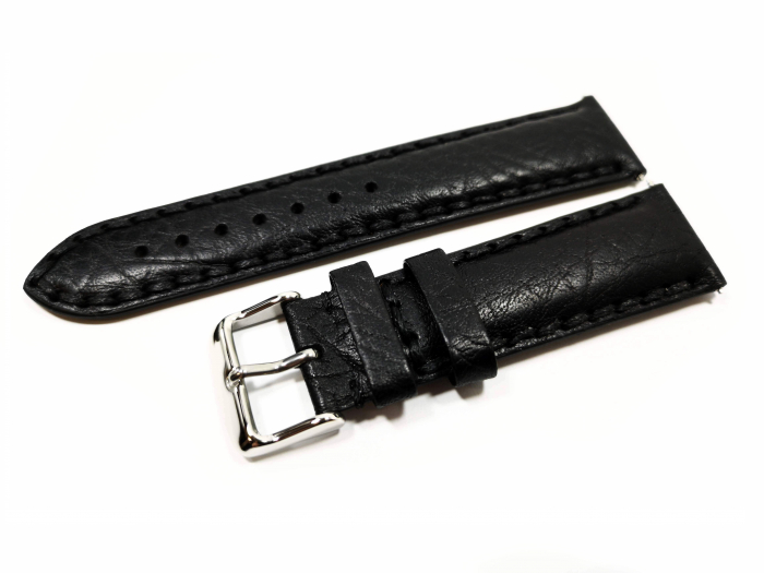 Curea Piele Naturala Neagra Cusatura Groasa 18mm [6]