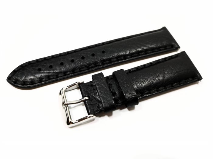 Curea Piele Naturala Neagra Cusatura Groasa 20mm [4]