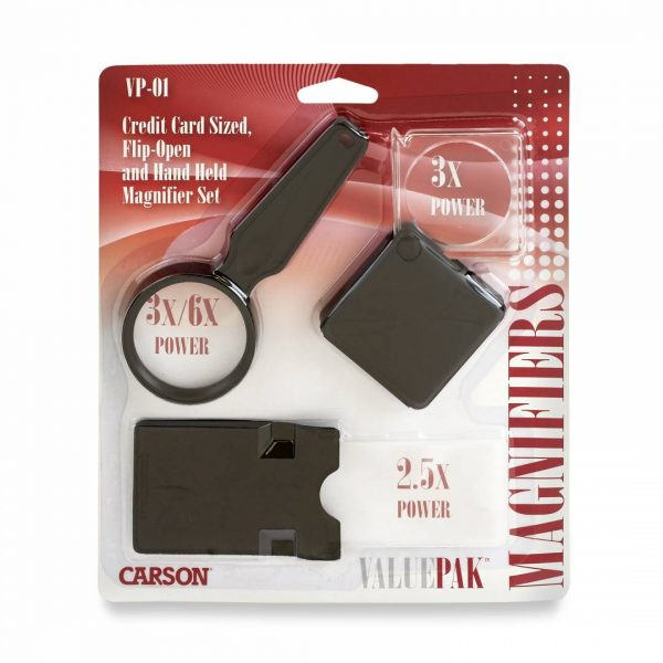 Kit 3 Lupe Value Pak 3x, 2.5x, 3x/6x, Carson VP-01 [2]
