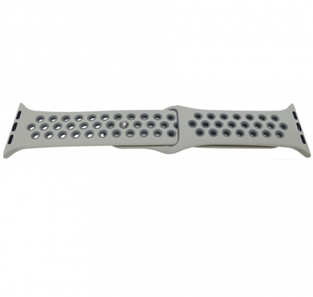 Curele Apple Watch - Curea Cauciuc Perforat pentru Apple Watch Gri 42mm
