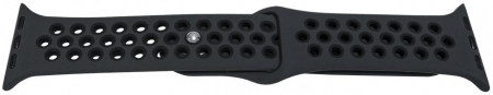 Curele Apple Watch - Curea Cauciuc Perforat pentru Apple Watch Gri/Negru 38mm