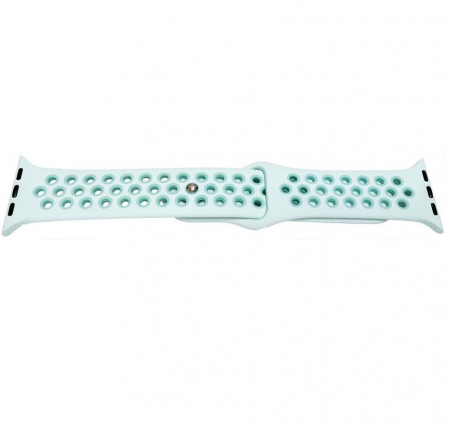 PROMOTII Curele Apple Watch - Curea Cauciuc Perforat pentru Apple Watch Turcoaz/Verde 38mm