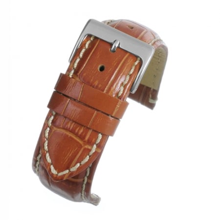 Curele piele - Curea Ceas Cafenie Croco 22mm