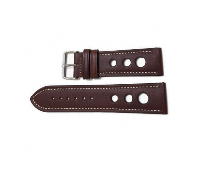 Curele piele - Curea Ceas Maro Grand Prix Cusatura Alba 20mm