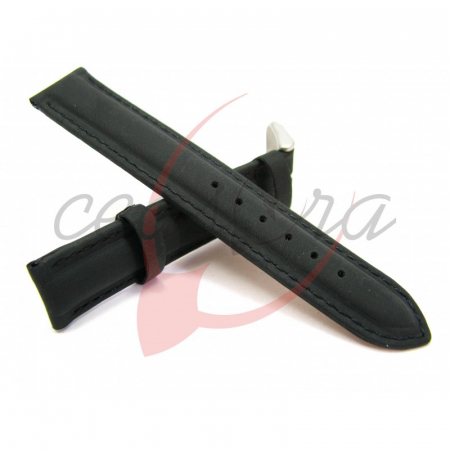Curea Ceas Piele Naturala Intoarsa (neagra) 16mm [1]