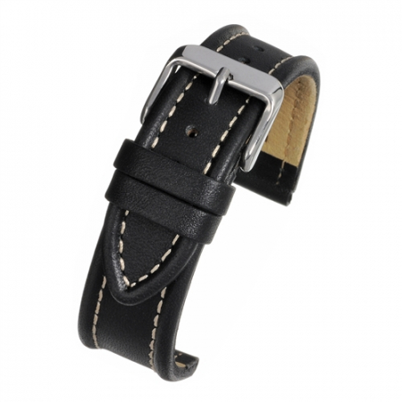 Curele piele - Curea Ceas Piele Naturala (negru) 12mm