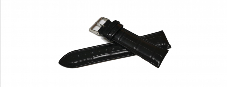 Curele piele - Curea Neagra Textura Aligator 8mm