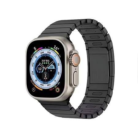Curele Apple Watch - Curea pentru Apple Watch 42/44/45/49mm Link Metal Bracelet Negru