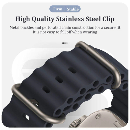 Curea pentru Apple Watch 42/44/45/49mm Ocean Band Gri/Orange [1]