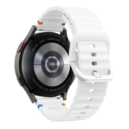 Curea pentru Samsung Galaxy Watch 4/5/6/7 20mm Official Silicone Band Alb [1]
