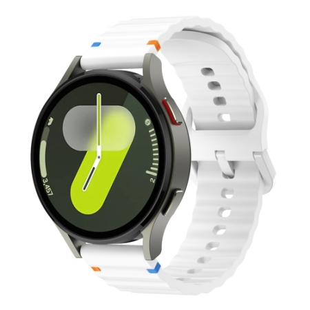 Curea pentru Samsung Galaxy Watch 4/5/6/7 20mm Official Silicone Band Alb [2]