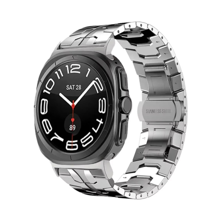 Curele Samsung Watch - Curea pentru Samsung Galaxy Watch Ultra 47mm Pro Business Silver