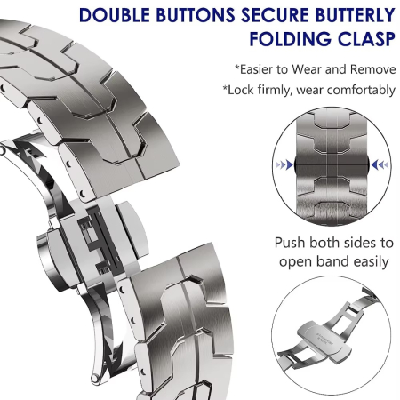 Curea pentru Samsung Galaxy Watch Ultra 47mm Pro Business Silver [2]
