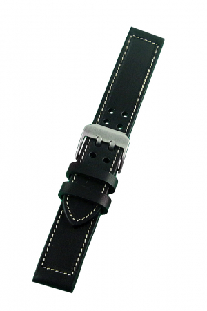 Curele Ceasuri - Curea Piele Handmade Neagra 22MM