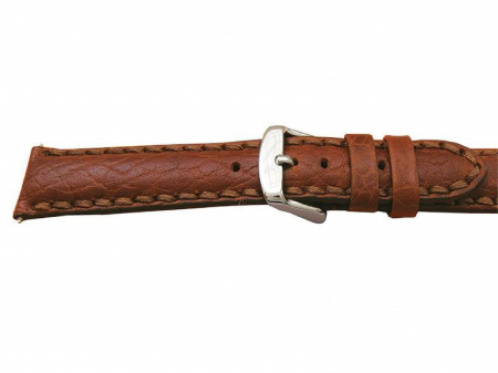 Curea Piele Naturala Maro Cusatura Groasa 20mm [1]