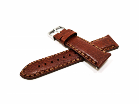 Curele piele - Curea Piele Naturala Maro Cusatura Groasa 20mm