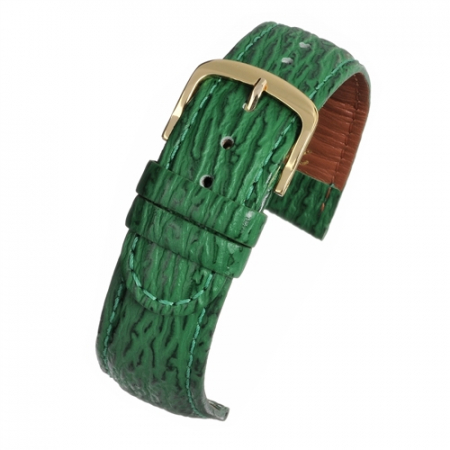 Curele piele - Curea Piele Naturala Textura Rechin (verde) 16mm