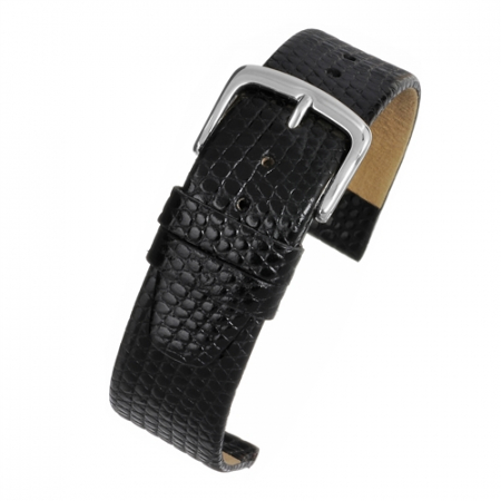 Curele Ceasuri - Curea Piele Naturala Textura Reptila (neagra) 20mm