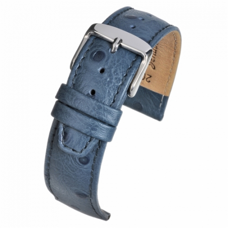 Curele Ceasuri - Curea Piele Naturala Textura Strut (albastra) 12mm
