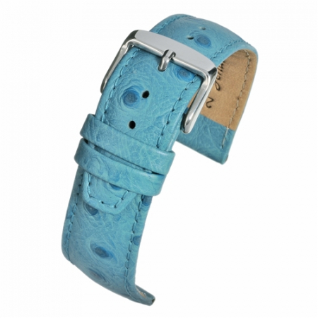 Curele piele - Curea Piele Naturala Textura Strut (bleu) 20mm