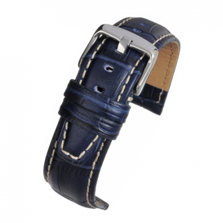 Curele piele - Curea Piele Naturala Textura Super Croc (bleumarin) 18mm