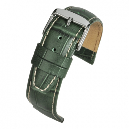 Curele piele - Curea Piele Naturala Textura Super Croc (verde) 20mm