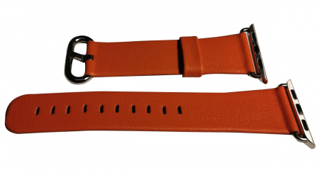 Curele Apple Watch - Curea Piele pentru Apple Watch Portocalie 38mm