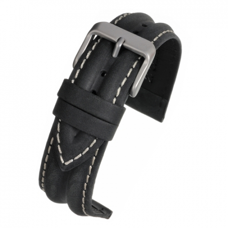 Curele piele - Curea Piele Water Rezistant (negru) 18mm