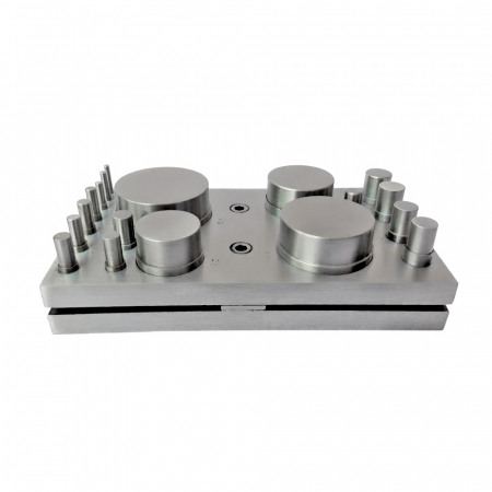 Modelarea Metalului - Dispozitiv Taiat Forme Circulare din Tabla Set de 18