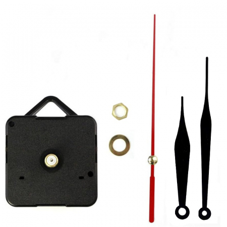 Mecanisme Ceas - Mecanism Ceas Perete Filet 9MM, cu agatatoare, mers continuu, repere incluse